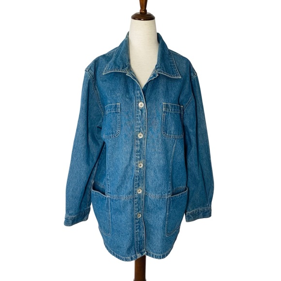 VINTAGE CROSSROADS Denim Chore Barn Jacket - Picture 2 of 4